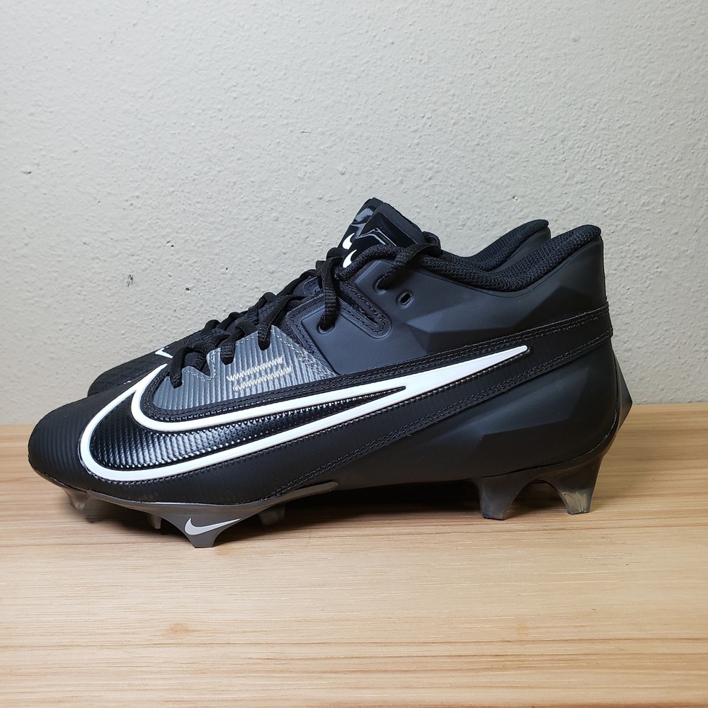 Nike Vapor Edge Elite 360 2 Football Cleats Black White Swoosh Men's Size 9 NEW